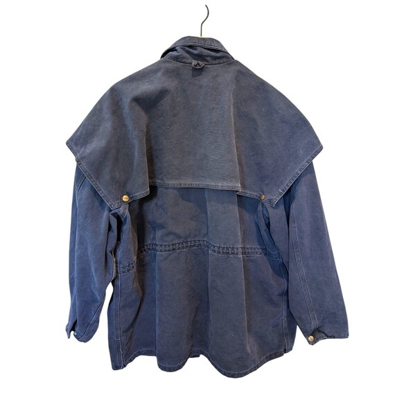 Vintage Carhartt Western Navy Duster Barn Jacket Worsterlon Duck Coat USA XL - Picture 6 of 11